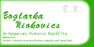 boglarka miokovics business card